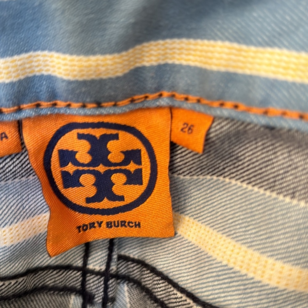 Tory Burch striped jeans. Size 26 waist - Picture 5 of 8